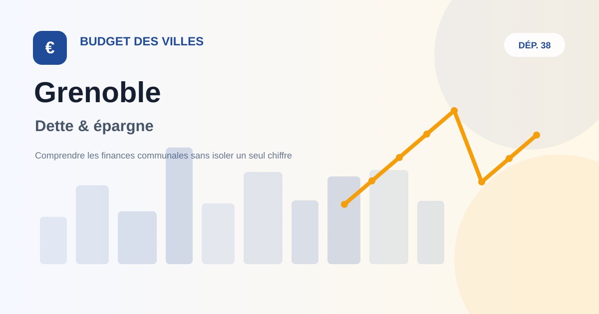 Illustration éditoriale sur la dette et l’épargne de Grenoble